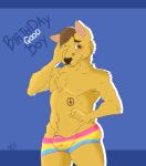  arsen_dadrim_rebello bulge canid canine canis chubby_male cute_eyes domestic_dog good_boy lgbt_pride male mammal mr.brapion solo thick_thighs 