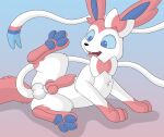  animal_genitalia animal_penis balls canine_penis eeveelution erection feral genitals hi_res knot male nintendo penis pink_body pok&eacute;mon pok&eacute;mon_(species) raised_leg ribbons skateryena solo sylveon video_games white_body 