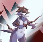  anthro auspicious-cloud braided_hair female hair hi_res hisuian_samurott nintendo pok&eacute;mon pok&eacute;mon_(species) pokemon_legends_arceus red_eyes regional_form_(pok&eacute;mon) samurott solo video_games 