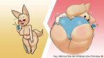  16:9 2021 aggressive_retsuko anthro areola big_butt blue_clothing blue_panties blue_underwear bottomless bottomwear breasts butt canid canine clothed clothing convenient_censorship english_text female fennec fenneko fox mammal nipples nude panties partially_clothed potbelly presenting presenting_hindquarters rear_view sanrio selfie solo spread_butt spreading tail_through_underwear tan_body tdtbaa text thick_thighs topless underwear url widescreen 