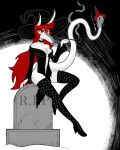 abstract_background absurd_res alternate_costume anthro biped black_clothing black_corset black_footwear black_high_heels black_legwear black_thigh_highs breasts cavemanon_studios choker clothed clothed_anthro clothed_female clothing compsognathid compsognathus corset dinosaur fake_horns female fingers fishnet_clothing fishnet_legwear fishnet_thigh_highs footwear front_view full-length_portrait gothgator0 hair hat headgear headwear hi_res high_heels holding_object humanoid_hands jewelry legwear lingerie long_hair long_tail looking_at_viewer medium_breasts necklace non-mammal_breasts portrait pose prehistoric_species puppet puppet_pals red_eyes red_hair reptile saurischian scalie schizo_chan_(snoot_game) shoes sitting smile smoking_pipe snoot_game solo tail theropod thigh_highs tombstone topwear witch_costume witch_hat