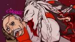 16:9 ahegao anthro asphyxiation bite blood blood_in_mouth blood_on_clothing blood_on_hand blood_splatter blush bodily_fluids braided_hair choking clothed clothed_male clothing conquest_(invincible) cwuddles duo eye_scar facial_hair facial_scar felid gore guts hair hi_res hole_in_chest human humanoid inner_ear_fluff intestines lion looking_pleasured male male/male mammal mane mane_hair mustache neck_bite organs pantherine scar teeth thokk_(invincible) tongue tongue_out tuft widescreen