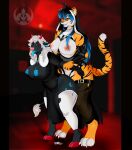 ahegao anal anal_penetration anthro areola arm_warmers armwear artist_logo big_breasts black_arm_warmers black_armwear black_body black_clothing black_fur blue_areola blue_eyes blue_hair blue_highlights blue_nipples blue_tongue blurred_background bodily_fluids bovid bovine breasts cattle claws clothed clothed_anthro clothed_gynomorph clothed_intersex clothing cross cross_necklace cum cum_on_ground devyshirehell digitigrade duo felid fur fur_markings garter_belt garter_straps genital_fluids gynomorph gynomorph/gynomorph gynomorph_anthro hair hi_res highlights_(coloring) hooves horn intersex intersex/intersex intersex_anthro jewelry larger_gynomorph larger_intersex legwear logo looking_pleasured mammal markings maxiinne_sylver moira_moo necklace nipples nun nun_outfit orgasm pantherine penetration piercing pink_areola pink_nipples raised_tail red_hooves sex size_difference small_waist smaller_gynomorph smaller_intersex standing standing_sex stockings stripes tail tape thick_thighs thigh_highs tiger tongue tongue_out tongue_piercing trans_(lore) trans_woman_(lore) translucent translucent_clothing translucent_legwear translucent_stockings translucent_thigh_highs white_claws white_clothing white_hair white_legwear white_stockings white_thigh_highs wide_hips