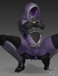 absurd_res alien alien_humanoid armor bioware clothing electronic_arts female front_view headgear helmet hi_res humanoid mass_effect midnightteeth not_furry pose solo suit tagme tali'zorah visor