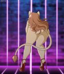 2d_animation animated anthro anus big_breasts big_butt breasts butt chinetsu clothing dancing felid female footwear footwear_only frame_by_frame fur genitals hair hi_res high_heels high_heels_only lion lionique long_hair mammal mostly_nude orange_hair pantherine platform_footwear platform_heels pole pole_dancing red_eyes shoes shoes_only smile smiling_at_viewer solo vulva yellow_body yellow_fur