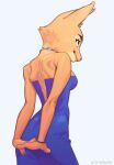  anthro breasts canid canine clothed clothing diane_foxington dreamworks dress female fox hi_res jewelry junengbingxiang mammal necklace orange_body solo the_bad_guys 