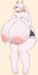 absurd_res anthro areola big_breasts blush bottomwear bovid breasts caprine clothed clothing daisy_dukes denim denim_bottomwear denim_clothing denim_shorts embarrassed fanta_(slarvath) female female_anthro fur goat hair hair_over_eye hi_res hotpants huge_breasts hyper hyper_breasts mammal nipple_piercing nipple_ring nipples piercing pink_areola pink_nipples purple_eyes ring_piercing short_tail shorts solo tail topless topless_anthro topless_female underchikichan white_body white_fur white_hair