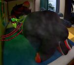 3d_(artwork) absurd_res annoyed anthro balls bed big_balls big_butt big_penis butt canid canine canis chihuahua dawn_(sreyatheabsol) dialogue digital_media_(artwork) domestic_dog fan_character fangs femboy furniture gaia game_boy_color game_boy_family genitals heat_(temperature) hi_res huge_balls huge_butt huge_penis hyper hyper_balls hyper_butt hyper_genitalia hyper_penis kirby_animatez looking_at_viewer looking_back looking_back_at_viewer lying lying_on_bed male mammal musk musky_balls musky_butt musky_penis nintendo on_bed on_front penis sega solo sonic_the_hedgehog_(series) talking_to_viewer teeth text toy_dog