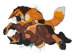 abdominal_bulge anal anal_fisting anal_penetration anthro anthro_on_anthro anthro_penetrated anthro_penetrating anthro_penetrating_anthro arm_in_anus balls black_body black_fur brown_body brown_fur canid canine canis chastity_cage chastity_cage_only chastity_device chastity_device_only deep_fisting deep_penetration dominant dominant_anthro dominant_male duo fisting fisting_partner fur genitals grin hi_res jetraraven leg_grab lying male male/male male_anthro male_penetrated male_penetrating male_penetrating_male mammal maned_wolf multicolored_body multicolored_fur nude nude_anthro nude_male on_back orange_body orange_fur pawpads paws penetration penis sex simple_background smile spread_legs spreading submissive submissive_anthro submissive_male upside_down wearing_chastity_cage wearing_chastity_device white_background white_body white_fur wolf