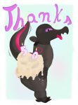 absurd_res anthro butt candle celebration generation_7_pokemon happy heart_symbol hi_res male mentafrita nintendo pokemon pokemon_(species) purple_eyes salandit solo tail tongue tongue_out