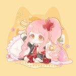  >_< +_+ 1girl :o absurdres ahoge angel_wings animal animated animated_gif armband belt black_belt black_jacket black_shoes blanket blazer blinking bow bowtie cat chibi chinese_commentary cloak clothed_animal collared_jacket collared_shirt commentary_request cosplay diamond_(gemstone) ear_covers gem guardian_chara hair_ornament highres hinamori_amu hinamori_amu_(cosplay) hood hood_up hooded_cloak jacket kneeling lapels leg_warmers light_blush long_hair long_sidelocks long_sleeves looking_ahead looping_animation miniskirt momo_(nikki) necktie nikki_(nikki) nikki_(series) notched_lapels one_side_up open_clothes open_jacket open_mouth orange_bow orange_bowtie outstretched_arm pillow pink_gem pink_hair plaid_clothes plaid_leg_warmers plaid_skirt pleated_skirt red_armband red_leg_warmers red_necktie red_skirt school_uniform seiyo_academy_school_uniform shining_nikki shirt shoes shugo_chara! sidelocks skirt sleeve_cuffs sparkling_eyes traditional_bowtie very_long_hair wavy_hair white_cat white_shirt winged_animal wings x_hair_ornament xiaoyu_qixing yellow_background yellow_cloak yellow_eyes 