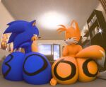 3d_(artwork) anthro bedroom_eyes big_butt body_writing bottom_heavy butt butt_focus canid canine digital_media_(artwork) duo eulipotyphlan european_hedgehog femboy fox freckles hedgehog hi_res huge_butt hyper hyper_butt kirby_animatez kneeling looking_at_viewer looking_back looking_back_at_viewer male mammal miles_prower milestone_celebration narrowed_eyes pear-shaped_figure rear_view red_fox seductive sega smile smiling_at_viewer sonic_the_hedgehog sonic_the_hedgehog_(series) true_fox wide_hips writing_on_butt