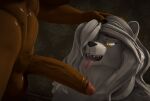 3d_(artwork) abs absurd_res anthro balls bear big_penis big_testicles breath brown_balls brown_bear brown_body brown_fur brown_glans brown_penis crossgender dasha_(petruz) daughter_(lore) digital_media_(artwork) duo female ftg_crossgender fti_crossgender fur genitals glans glistening glistening_balls glistening_genitalia glistening_glans glistening_penis gynomorph gynomorph/female hair half-closed_eyes hand_on_head hi_res humanoid_genitalia humanoid_penis incest_(lore) intersex intersex/female kneeling long_hair looking_at_genitalia looking_at_penis looking_pleasured mammal mother_(lore) mother_and_child_(lore) mother_and_daughter_(lore) muscular muscular_arms narrowed_eyes nataliya_(petruz) parent_(lore) parent_and_child_(lore) parent_and_daughter_(lore) penis polar_bear smile source_filmmaker_(artwork) steam tongue tongue_out ursine vein veiny_penis wastedpines white_body white_fur yellow_eyes