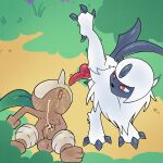 1:1 absol animal_genitalia animal_penis argon_vile balls bodily_fluids canine_genitalia canine_penis cum cumshot drinking drinking_urine duo ejaculation feral generation_3_pokemon genital_fluids genitals hi_res knot knotted_penis lying male male/male masturbation nintendo nuzleaf on_back orgasm outside peeing penile penile_masturbation penis pokemon pokemon_(species) raised_leg urine urine_in_mouth watersports