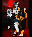 ahegao anal anal_penetration anthro areola arm_grab arm_warmers armwear artist_logo big_breasts black_arm_warmers black_armwear black_body black_clothing black_fur black_garter_belt blue_areola blue_eyes blue_hair blue_highlights blue_tongue blurred_background bodily_fluids bovid bovine breasts cattle claws clothed clothed_anthro clothed_gynomorph clothed_intersex clothing cum cum_on_ground devyshirehell digitigrade duo felid fur fur_markings garter_belt garter_straps genital_fluids gynomorph gynomorph/gynomorph gynomorph_anthro hair hi_res highlights_(coloring) hooves horn intersex intersex/intersex intersex_anthro larger_gynomorph larger_intersex legwear logo looking_pleasured mammal markings maxiinne_sylver moira_moo nipple_tape nun nun_outfit orgasm pantherine pasties penetration piercing pink_areola raised_tail red_hooves red_horn sex size_difference small_waist smaller_gynomorph smaller_intersex standing standing_sex stockings striped_body striped_fur striped_markings striped_tail stripes tail tail_markings tape thick_thighs thigh_highs tiger tongue tongue_out tongue_piercing trans_(lore) trans_woman_(lore) translucent translucent_clothing translucent_legwear translucent_stockings translucent_thigh_highs white_claws white_clothing white_hair white_legwear white_stockings white_thigh_highs wide_hips