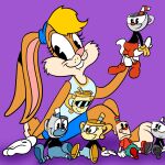 1:1 2020 anthro blonde_hair blue_bottomwear blue_clothing blue_pants bottomwear character_plushie clothing cuphead_(character) cuphead_(game) cuppet dated doll female fur gloves hair handwear holding_object holding_plushie holding_toy inanimate_object lagomorph leporid lola_bunny looney_tunes mammal ms._chalice mugman orange_body orange_fur pants plushie rabbit solo spongefox studio_mdhr toy warner_brothers white_clothing white_gloves white_handwear