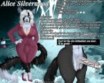 5:4 alice_silverwood_(angelkiitty) angel_kiitty anthro big_breasts big_butt big_penis black_body black_fur blue_eyes border_collie bottomwear breasts bulge butt canid canine canis clothing collie domestic_dog fluffy fluffy_ears fluffy_tail footwear fur genitals glistening glistening_body glistening_genitalia glistening_penis grey_hair grey_penis gynomorph hair herding_dog herm_(lore) hi_res high_heels intersex long_tail mammal model_sheet multicolored_body office_clothing office_lady pastoral_dog pencil_skirt penis purple_clothing sheepdog shoes silver_penis skirt solo stated_age stated_height stated_penis_size tail text thick_thighs url white_body white_fur