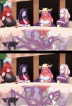  4girls absurdres ahegao anal antennae anus arthropod_girl black_shirt black_socks blush breasts cleavage cleavage_cutout clenched_teeth clothing_cutout cockroach_girl colored_skin commentary covered_nipples cup dark-skinned_female dark_skin double_penetration dragon_girl dragon_horns dragon_wings dress english_commentary facial_mark female_pubic_hair grabbed_by_tentacles hat head_wings highres horn_piercing horns huge_breasts indie_virtual_youtuber large_breasts long_hair makeup matara_kan matara_kan_(casual) mature_female monster_girl mug multicolored_hair multiple_girls open_mouth orgasm outdoors pink_hair pointy_ears ponytail pubic_hair purple_hair purple_skin purple_sweater pussy red_dress red_eyes red_hair revealing_clothes rolling_eyes runny_makeup see-through_cleavage see-through_clothes shirt side_ponytail sitting snake_girl socks socks_agency spread_legs stealth_sex streaked_hair sun_hat surprised sweater table tank_top teeth tentacle_sex tentacles thick_thighs thighs trickywi turtleneck turtleneck_sweater vaginal veridraws vexoria_the_sun_eater vexoria_the_sun_eater_(7th_costume) virtual_youtuber white_skin white_tank_top wings yellow_eyes zentreya zentreya_(dragon) zentreya_(dragon)_(metalheads) 