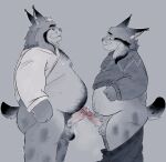 absurd_res anthro balls bodily_fluids body_hair butt disney erection father_(lore) father_and_child_(lore) father_and_son_(lore) felid feline genital_fluids genitals hi_res humanoid_genitalia humanoid_penis incest_(lore) lynx male male/male mammal milton_lynxley ookamiwolfb overweight overweight_anthro overweight_male parent_(lore) parent_and_child_(lore) parent_and_son_(lore) pawbert_lynxley penis precum son_(lore) sweat sweaty_balls sweaty_genitalia zootopia