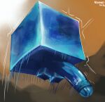 2026 balls big_penis blue_balls blue_glans blue_penis cube_balls cube_creature erection foreskin frank_(god_of_war) genitals glans god_of_war goo_creature hi_res humanoid_genitalia humanoid_penis male motion_lines nude nyuunzi penis shaking slime_(blob) solo sony_corporation sony_interactive_entertainment square_(anatomy) trembling