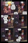 5_fingers age_difference anthro biped black_body black_fur black_nose bodily_fluids bottomwear breasts canid canine canis caught_in_the_act chin_piercing clothed clothed_anthro clothed_female clothing comic convenient_censorship covering covering_crotch covering_self daughter_(lore) dialogue disney domestic_dog ear_piercing electronics english_text female fingers fur game_boy_advance game_boy_family goof_troop group hair hi_res holding_game_boy_advance humanoid_hands male male/female mammal marik_azemus34 max_goof mother_(lore) mother_and_child_(lore) mother_and_daughter_(lore) nintendo nude nude_anthro nude_female nude_male older_female parent_(lore) parent_and_child_(lore) parent_and_daughter_(lore) peg_pete piercing pillow pistol_pete pupils red_hair shorts speech_bubble speech_bubble_censor sweat television text trio url younger_male