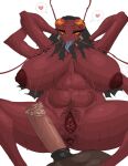 4_arms anal_fluid_string anal_fluids anal_hair animal_genitalia animal_humanoid animal_penis antennae_(anatomy) anthro anus areola arthropod arthropod_humanoid belly big_areola big_breasts big_nipples blattodean blue_tongue bodily_fluids body_hair breasts butt_hair carsen cloak clothing cockroach cockroach_humanoid duo equid equine equine_genitalia equine_penis erection eyelashes female gaping gaping_vagina genital_fluids genitals hair hairy_armpits hairy_vulva hands_behind_head hi_res horse humanoid insect insect_humanoid jujutsu_kaisen kurourushi love male mammal mandibles multi_arm multi_limb nipples penis pubes puffy_areola red_body red_skin sharp_teeth smegma smegma_on_penis stretching_arms sweat sweat_string teeth thick_thighs tongue vaginal_fluid_string vaginal_fluids vulva wide_hips
