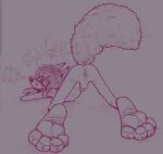 4_toes anthro anus ass_up backsack balls barefoot big_feet blush blush_lines butt canid canine claws equidata eyewear feet fox genitals glasses hi_res looking_at_viewer looking_back lying male male_anthro mammal on_front pawpads paws penis perineum pink_background presenting presenting_anus presenting_hindquarters rear_view simple_background skinny skinny_anthro skinny_male slim_anthro slim_male small_balls solo steam submissive submissive_anthro submissive_male thin_legs thin_thighs toe_claws toes toony wearing_glasses wrinkled_feet wrinkles