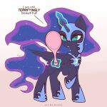 1:1 1_horn absurd_res blue_eyes blue_hair blue_sclera blue_tail crescent_moon_(marking) cutie_mark dialogue digital_drawing_(artwork) digital_media_(artwork) english_text equid equine eyelashes eyeshadow feathered_wings feathers female female_feral feral flat_colors friendship_is_magic glowing glowing_horn gradient_background hair hand_mirror hasbro hi_res highlights_(coloring) hooves horn levitation looking_at_mirror looking_at_object magic makeup mammal markings mirror moon_(marking) my_little_pony mythological_creature mythological_equine mythology nightmare_moon_(mlp) nnalyart open_mouth open_smile paintstorm_(artwork) pink_background purple_body purple_eyeshadow purple_highlights purple_hooves purple_horn purple_wings quadruped side_view simple_background smile solo sparkles sparkling_hair tail teeth text winged_unicorn wings