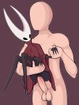 anon anthro anthro_penetrated arthropod balls biped cloak clothing duo empty_eyes featureless_face female female_penetrated from_behind_position genitals hand_holding hi_res hollow_knight_(franchise) hornet_(hollow_knight) human human_on_anthro human_penetrating human_penetrating_anthro human_penetrating_female interspecies larger_human larger_male male male/female male_penetrating male_penetrating_anthro male_penetrating_female mammal penetration penile penile_penetration penis penis_in_vagina red_cloak red_clothing reverse_stand_and_carry_position sex simple_background size_difference smaller_anthro smaller_female smaller_penetrated standing standing_sex team_cherry vaginal vaginal_penetration zeamaeri