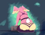  audino butt clothed clothing female from_behind_(disambiguation) legwear lingerie nintendo pok&eacute;mon pok&eacute;mon_(species) thigh_highs underwear video_games 