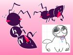 4:3 ant anus arthropod ass_up black_body blush bodily_fluids butt faceless_character feral floating_eyebrows genitals glistening glistening_genitalia glistening_penis hi_res hole_(anatomy) hymenopteran incoginc insect looking_at_viewer lying male marshmallow_(incoginc) on_back penis presenting presenting_hindquarters presenting_penis solo spread_legs spreading sweat what wiggling_ass wiggling_butt wiggling_cock yelloimyellow