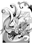 1_horn 2022 ambiguous_gender biped book clothed clothing dated detailed_background digital_drawing_(artwork) digital_media_(artwork) eyelashes female feral generation_5_pokemon greyscale group hair hi_res holding_book holding_object horn human keldeo keldeo_(resolute_form) keyeswood legendary_pokemon long_hair looking_at_viewer mammal monochrome nintendo open_mouth open_smile pokemon pokemon_(species) quadruped rededededed serpentine serperior signature sitting size_difference smile snout tail trio xiaomu_(keyeswood)