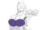 absurd_res anthro areola areola_slip big_breasts biped bodily_fluids boss_monster_(undertale) bovid bra breasts caprine clothing eyewear fanning fanning_self female fur glasses goat heat_(temperature) hi_res huge_breasts mammal mature_anthro mature_female motion_lines nipple_outline one_rttdklwn overweight overweight_anthro overweight_female purple_bra purple_clothing purple_underwear solo sweat thick_thighs toriel toriel_(undertale) undertale_(series) underwear white_body white_fur wide_hips