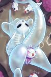 2:3 absurd_res anal anal_vore animal_genitalia animal_vulva anus belly big_belly blue_body blue_eyes bone bubble canine_genitalia canine_vulva cha0sapien eeveelution energy_drain female feral full_tour generation_1_pokemon generation_5_pokemon genitals group hi_res looking_up lying membrane_(anatomy) multiple_prey nintendo on_front pokemon pokemon_(species) raised_tail safe_vore size_difference skeleton tail translucent translucent_body tynamo underwater vaporeon vore vulva water white_body