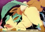 balls blue_tail blush bodily_fluids brown_body brown_fur brown_tail canid canine cum cum_inside cute_fangs dagasi duo_focus eevee eeveelution fangs female female_penetrated feral feral_on_feral feral_penetrated feral_penetrating feral_penetrating_feral fur generation_1_pokemon generation_4_pokemon generation_6_pokemon genital_fluids genitals glaceon green_body green_ears green_tail group hi_res larger_female leafeon male male/female male_penetrating male_penetrating_female mammal multicolored_body nintendo open_mouth penetration pink_tail pokemon pokemon_(species) saliva sex size_difference smaller_male sweat sweatdrop sylveon tail teeth tongue tongue_out yellow_body yellow_fur