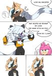 amy_rose anthro blush blush_lines canid canine canis chest_tuft clothed clothed_anthro clothed_female clothing dialogue divadula_k english_text eulipotyphlan female female/female gesture green_eyes group hair hair_over_eye hand_gesture hard_translated hedgehog hi_res idw_publishing lemur mammal markings mask ponytail primate purple_eyes ring-tailed_lemur sega sonic_the_hedgehog_(comics) sonic_the_hedgehog_(idw) sonic_the_hedgehog_(series) speech_bubble squinted_eyes strepsirrhine striped_markings striped_tail stripes tail tail_markings tail_motion tailwag tangle_the_lemur text thumbs_up translated trio tuft v_sign wearing_mask whisper_the_wolf wolf
