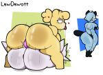 anthro arthropod big_breasts big_butt blue_body blue_hair bodily_fluids breast_fondling breast_play breasts butt dewott digital_drawing_(artwork) digital_media_(artwork) dildo dildo_insertion doe_(lewdewott) double_dildo drooling duo female female/female fingering fondling generation_3_pokemon generation_5_pokemon genitals grabbing_own_breast group hair hand_on_breast hi_res huge_butt insect lewdewott mammal motion_lines mustelid nintendo nipples nude numel numella_(lewdewott) open_mouth penetration penis pokemon pokemon_(species) pokemorph saliva saliva_string sex sex_toy sex_toy_insertion silcoon silky_(lewdewott) simple_background tail text thick_thighs tongue tongue_out trio vaginal vaginal_fingering vaginal_penetration vulva white_background