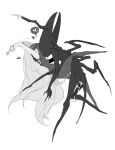 2026 4_eyes 8_arms absurd_res alternate_form anthro arachnid arthropod biped black_body blush blush_lines bodily_fluids chest_lick digital_drawing_(artwork) digital_media_(artwork) duo empty_eyes female female/female genital_fluids hair hair_down heart_symbol hi_res holding_partner hollow_knight:_silksong hollow_knight_(franchise) hornet_(hollow_knight) humanoid justdog lace_(hollow_knight:_silksong) licking licking_another licking_partner long_hair monochrome mouthless multi_arm multi_eye multi_limb nude sex side_view simple_background speech_bubble team_cherry tongue tongue_out vaginal_fluid_string vaginal_fluids white_background white_body white_eyes white_hair white_tongue