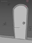 animated animated_comic anthro brick brick_wall comic deltarune dialogue door greyscale heart_symbol hi_res human kris_dreemurr mammal monochrome offscreen_character offscreen_penetration offscreen_sex onomatopoeia out_of_frame peachboysmut ralsei simple_background sound_effects speech_bubble text undertale_(series) wall_(structure) zero_pictured