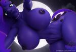 3d_(artwork) anthro areola barbell_piercing big_breasts black_lips black_lipstick blue_body blue_eyes blue_hair blue_tail breasts cutie_mark digital_media_(artwork) ear_piercing ear_ring equid equine eyelashes featureless_crotch female friendship_is_magic full_moon hair hasbro hi_res horn huge_breasts jewelry lips lipstick long_eyelashes looking_at_viewer low-angle_view makeup mammal moon my_little_pony mythological_creature mythological_equine mythology necklace nipple_barbell nipple_dip nipple_piercing nipples nude one_nipple_pierced piercing princess_luna_(mlp) ring_piercing sfrogue soft_abs solo sparkles tail text thick_thighs unicorn url ventral_groove wide_hips
