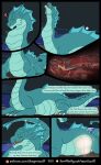 7_panel_comic aquatic aquatic_dragon belly big_belly black_horn black_spikes black_stripes bodily_fluids brown_mane cheek_spikes coalt comic dialogue dorsal_frill dragon duo english_text european_mythology eyelashes eyes_closed facial_spikes female female_pred feral feral_pred feral_prey fin fin_piercing fin_ring fluffy fluffy_tail frill_(anatomy) fully_inside fur furaffinity furaffinity_logo furgonomic_piercing furgonomics furred_dragon furred_scalie glowing glowing_jewelry green_eyes head_crest head_frill heart_symbol hi_res horn inside_stomach internal jewelry jewish_mythology larger_pred leviathan licking licking_lips long_neck looking_at_belly looking_down male male/female male_prey mane membrane_(anatomy) membranous_wings moon mythological_creature mythological_marine mythological_scalie mythology neck_bulge night oral_vore outside overbite page_number patreon patreon_logo piercing pronounced_browridge raised_head red_body red_fur red_glow rimentus ring rysindra_(rimentus) scales scalie size_difference sky soft_vore spikes spikes_(anatomy) star starry_sky stripes swallowing tail tail_frill tan_body teal_body teal_scales telepathy text tongue tongue_out url ventral_scales vore western_dragon wings yellow_eyes