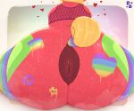 6:5 absurd_res anus big_butt big_macintosh_(mlp) blonde_hair blonde_mane bodily_fluids butt clothing crop_top earth_pony equid equine equine_anus feral fishnet_clothing fishnet_crop_top fishnet_topwear freckled_butt freckles friendship_is_magic fur hair hasbro heart_(marking) hi_res horse kiss_mark legwear lgbt_pride lipstick makeup male mammal mane markings my_little_pony pony pony_dreaming presenting presenting_anus presenting_hindquarters pride_color_accessory pride_color_clothing pride_color_legwear pride_colors puffy_anus red_body red_fur shirt solo steam sweat sweaty_butt tail tail_wraps thigh_highs topwear wraps yellow_tail
