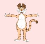 2024 3_toes 4_fingers accessory anthro arm_tuft belly big_belly biped black_finger_claws black_headband brown_ears brown_hair brown_stripes calf_tuft cheek_tuft claws colored colored_sketch digital_drawing_(artwork) digital_media_(artwork) facial_tuft fangs featureless_crotch feet felid finger_claws fingers flat_colors front_view fur hair headband headband_only humanoid_heel leg_tuft male mammal markings maz_(scudmum) model_sheet moobs multicolored_body multicolored_fur navel nude open_mouth orange_body orange_fur overweight overweight_anthro overweight_male pantherine paws pecs pink_background pink_nose plantigrade scudmum shoulder_tuft simple_background sketch smile solo standing striped_body striped_fur striped_markings striped_tail stripes t-pose tail tail_markings teeth tiger toes tuft two_tone_body two_tone_feet two_tone_fur white_belly white_body white_fingers white_fur white_soles white_toes yellow_sclera
