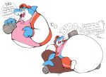 2019 alcohol anthro aquatic beer beer_keg belly beverage big_belly bloated blue_body blue_skin boot_(artist) bottomwear burping chubby_cheeks clothing collared_shirt dialogue english_text fat_arms fin fish footwear furniture groan groaning_belly hi_res huge_belly hyper hyper_belly jacket jared_(boot) jock love_handle male moobs obese obese_anthro obese_male overweight overweight_anthro overweight_male pants pink_polo_shirt polo_shirt red_bottomwear red_cap red_clothing red_jacket red_pants red_topwear regret shark sharp_teeth shirt shoes sitting smile smug sofa solo speech_bubble stuffing tail teeth text topwear white_body white_skin