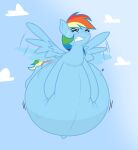 2021 absurd_res belly belly_squish big_belly black_eyebrows blonde_hair blue_body blue_ears blue_hair blue_sky blue_wings blush bodily_fluids cel_shading cloud color_edit colored cutie_mark digital_media_(artwork) equid equine eyebrows eyelashes eyes_closed female feral fetal_movement flying friendship_is_magic funble green_hair green_tail hair hand_on_belly hand_on_own_belly hasbro hi_res horse huge_belly hyper hyper_belly hyper_pregnancy mammal motion_lines multicolored_hair multicolored_tail my_little_pony navel orange_hair orange_tail outie_navel outside pony pregnant pregnant_female pregnant_feral purple_hair rainbow_dash_(mlp) rainbow_hair rainbow_tail red_hair shaded sky solo squish struggling sweat sweatdrop tail teeth thenypod4 third-party_edit wings yellow_tail