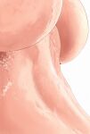  1girl breasts cleavage close-up food_on_body food_on_breasts highres honey indie_virtual_youtuber large_breasts nude simple_background soleil_fenley solo stomach underboob virtual_youtuber white_background yeet_op 