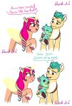  blush comic dragon earth_pony embrace equid equine ethereal_horn ethereal_wings female hasbro hi_res hitch_trailblazer_(mlp) horse hug male mammal mlp_g5 my_little_pony pearl_ag7777777 pony sparky_sparkeroni_(mlp) sunny_starscout_(mlp) 