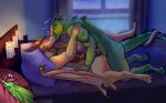 absurd_res anal anal_penetration anthro anthro_on_anthro anthro_penetrated anthro_penetrating anthro_penetrating_anthro argonian balls bed bedroom bedroom_sex blush bodily_fluids candle clainekun dragon duo erection european_mythology eyes_closed from_front_position furniture genital_fluids genitals gold_scales green_body green_scales heart_symbol heathywolf hi_res horn kiss_on_lips kissing lying lying_on_bed male male/male male_penetrated male_penetrating male_penetrating_male markings microsoft missionary_position motion_lines mythological_creature mythological_scalie mythology nude on_back on_bed orgasm peeing peeing_in_ass peeing_inside peeing_on_body peeing_while_penetrated peeing_while_penetrating penetration penile penile_penetration penis prostate prostate_with_heart reptile romantic romantic_sex scale_markings scales scalie sex smile tail tazguul text the_elder_scrolls urine urine_in_ass urine_on_belly urine_on_body watersports western_dragon wings x-ray_view