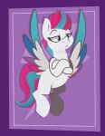  animated blue_eyes crossed_arms equid equine eyebrows feathered_wings feathers flapping flying hasbro hi_res looking_at_viewer mammal mlp_g5 modularpon multicolored_wings my_little_pony pegasus raised_eyebrow wings zipp_storm_(mlp) 