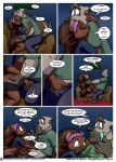 2022 4_fingers accessory age_difference anthro anthro_on_anthro artist_name biped black_nose blue_clothing blue_shirt blue_t-shirt blue_topwear bodily_fluids bottomwear breasts brown_body brown_fur brown_nose canid canine canis clothed clothed_anthro clothed_female clothed_male clothing comic copyright_symbol countershade_snout countershading dated dialogue dipstick_ears domestic_dog doug_(ews) duo ear_markings english_text erection erection_under_clothing eric_schwartz eyebrows eyelashes eyewear female female_anthro fingers fur furniture glasses gloves_(marking) greeting group hair hand_in_pants hand_in_shorts herding_dog hi_res holly_(ews) humanoid_hands hybrid inside linked_speech_bubble looking_at_another male male/female male_anthro mammal markings multicolored_ears nipples on_sofa page_number panties pastoral_dog patreon patreon_logo patreon_username porcupine profanity quills_(anatomy) reverse_countershading rodent shirt shorts sitting sitting_on_sofa snout sofa speech_bubble sweat symbol t-shirt tan_body tan_fur text topwear underwear url wearing_glasses welsh_corgi white_body white_fur wolf wolfdog